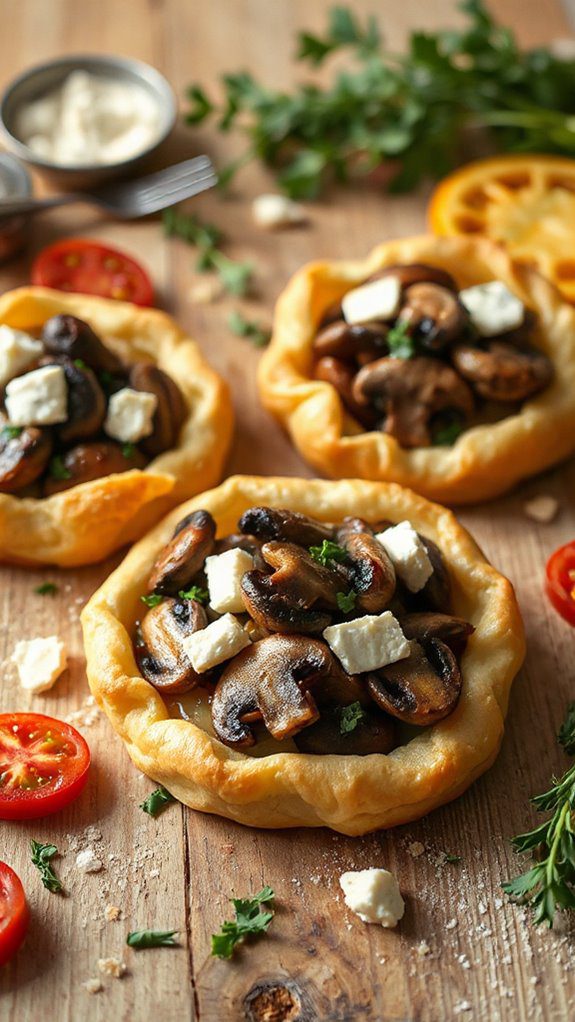 savory goat cheese mushroom pies savory goat cheese mushroom pies