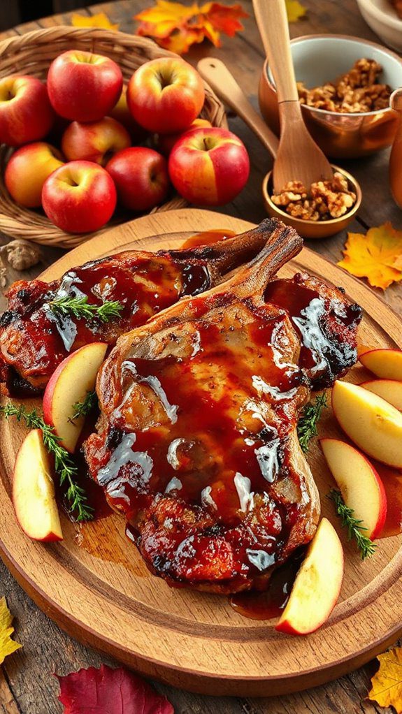 savory maple apple pork chops