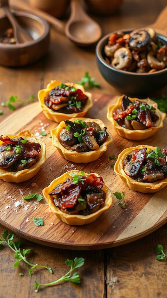 savory mushroom bacon mini pies savory mushroom bacon mini pies
