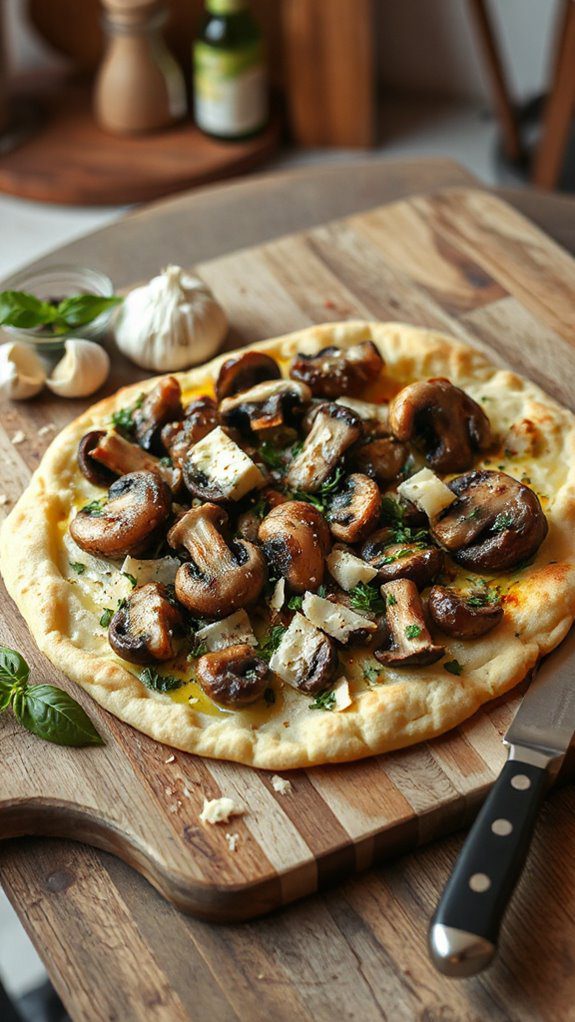 savory mushroom flatbread delight