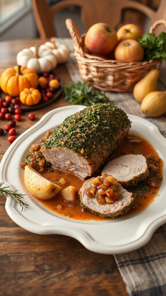 savory pork with chutney