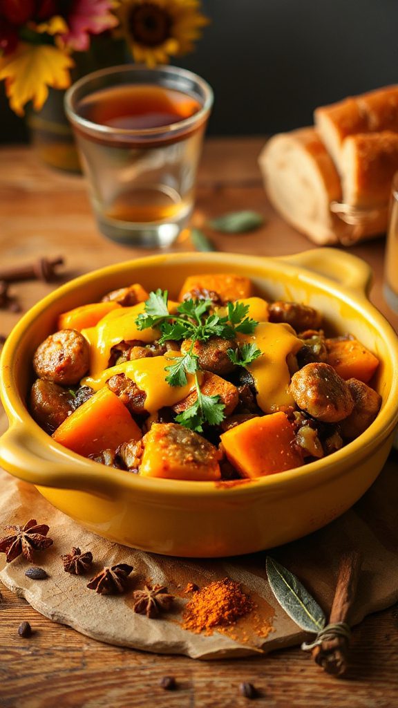 savory pumpkin sausage casserole