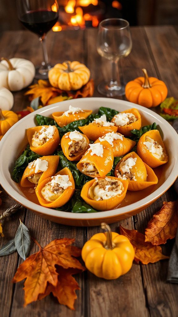 savory pumpkin spinach pasta dish savory pumpkin spinach pasta dish