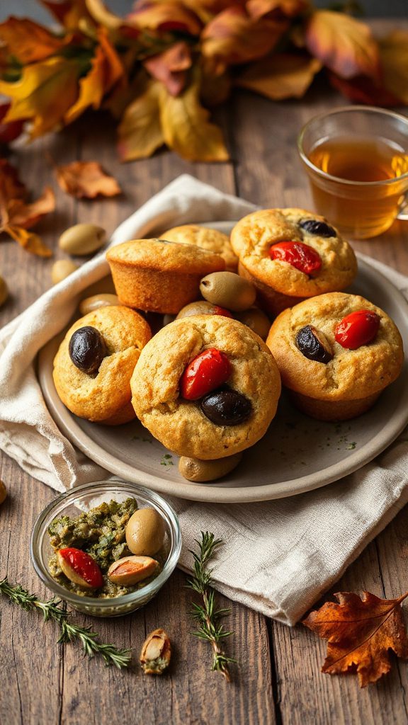 savory roasted red pepper muffins