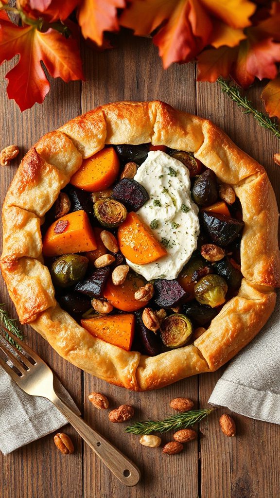 savory roasted vegetable tart