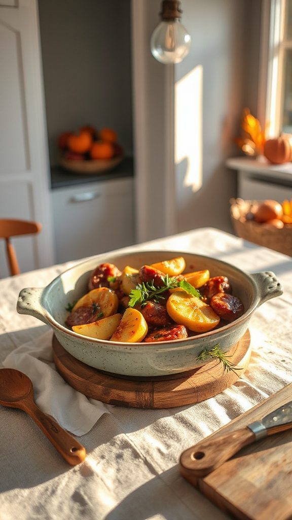 savory sausage sweet apples