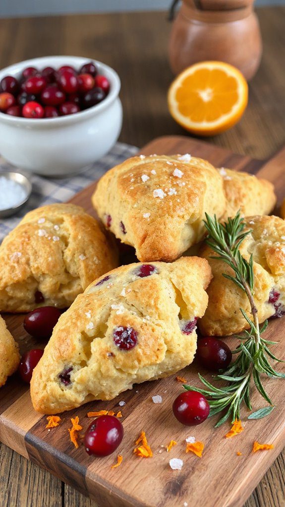savory scones with cranberries