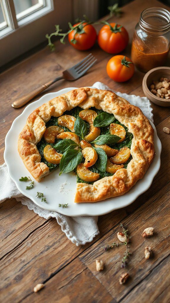 savory spinach potato galette