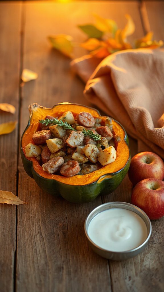 savory stuffed acorn squash