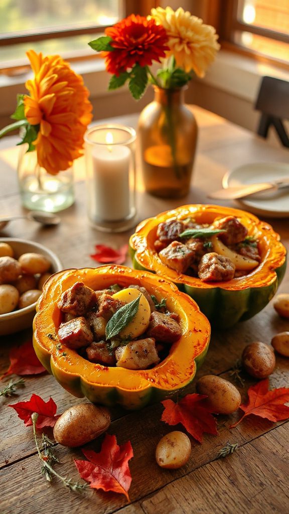savory stuffed acorn squash