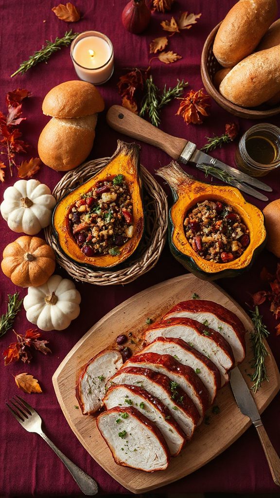 savory stuffed acorn squash