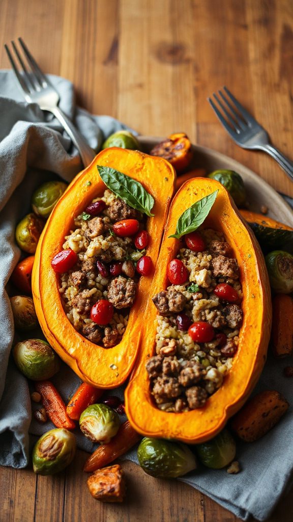 savory stuffed butternut squash