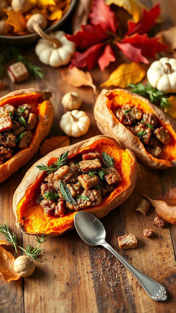 savory stuffed sweet potatoes