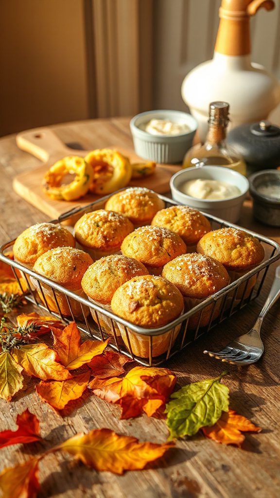 savory zucchini parmesan muffins