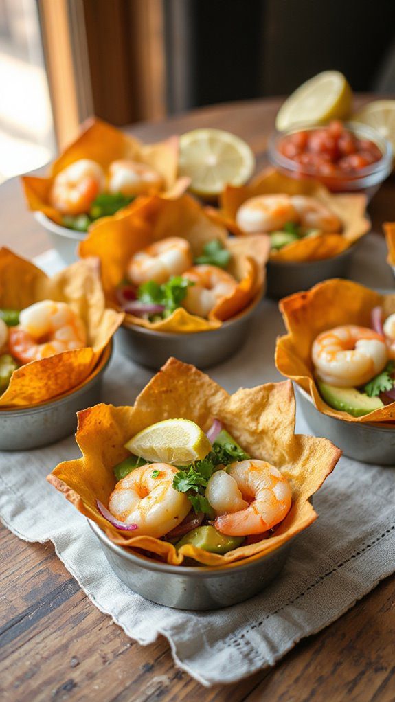 shrimp avocado taco cups