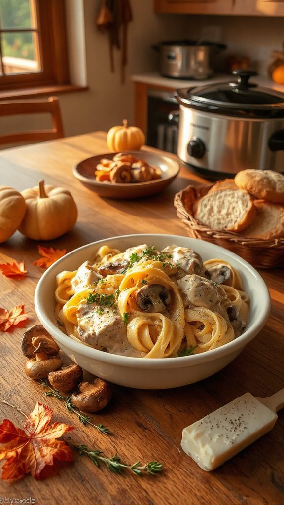 slow cooker creamy pasta