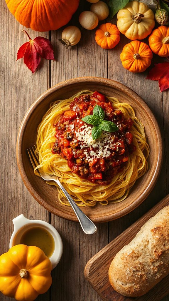 spaghetti squash turkey bolognese