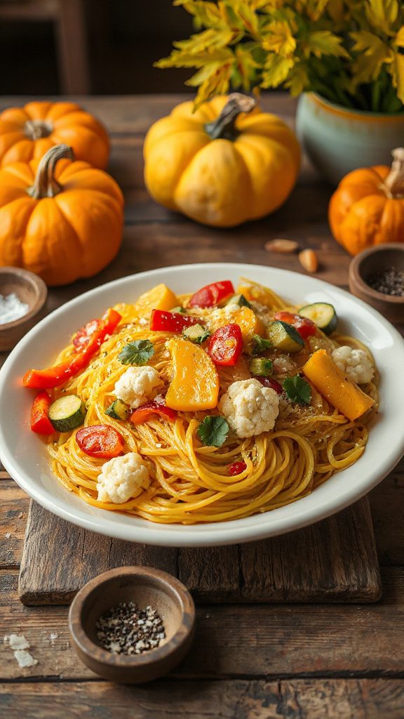 spaghetti squash vegetable stir fry