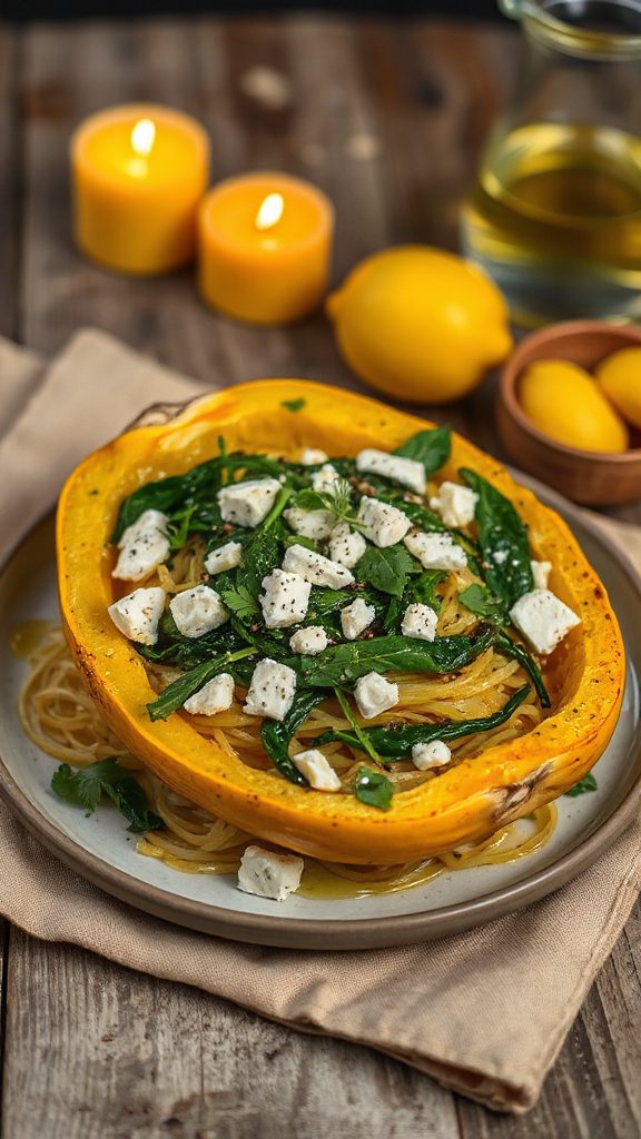 spaghetti squash with feta