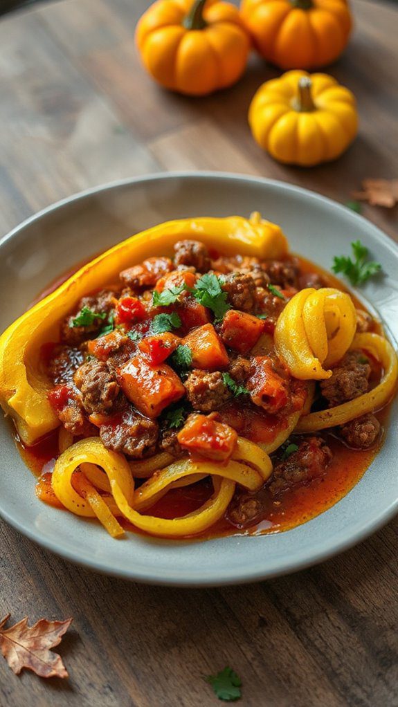 spaghetti squash with meat sauce spaghetti squash with meat sauce