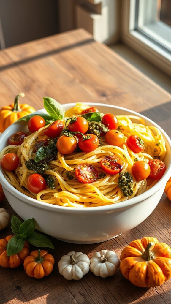 spaghetti squash with pesto