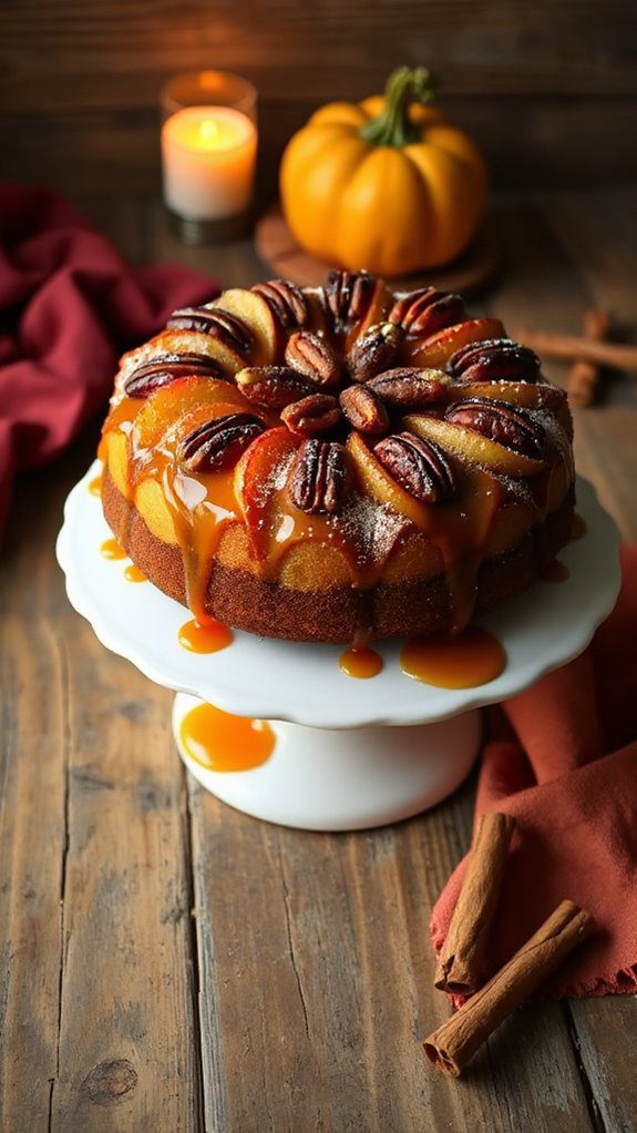 spiced caramel apple cake