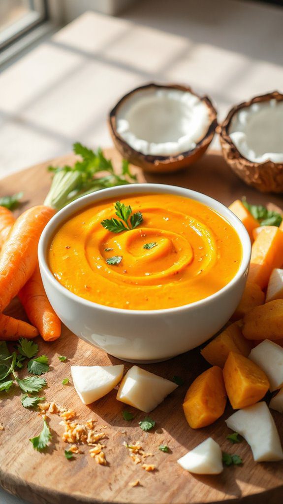 spiced carrot coconut pur e