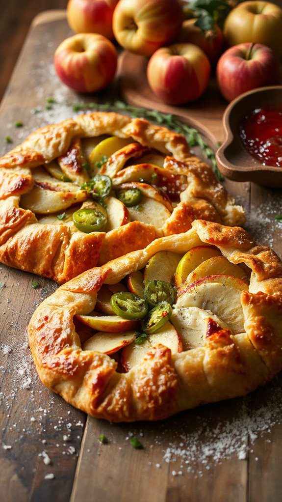 spicy apple brie galette