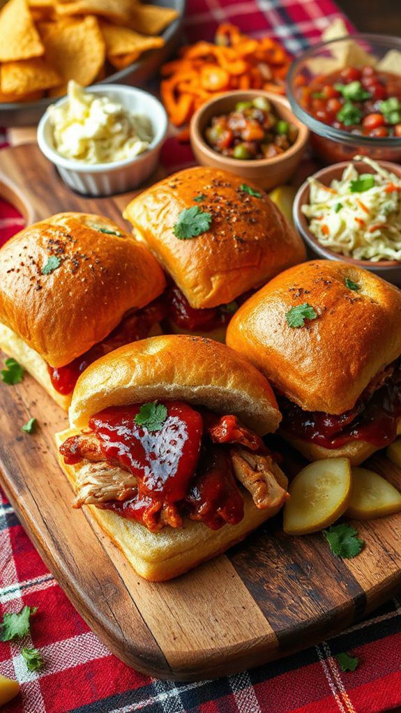spicy bbq chicken sliders
