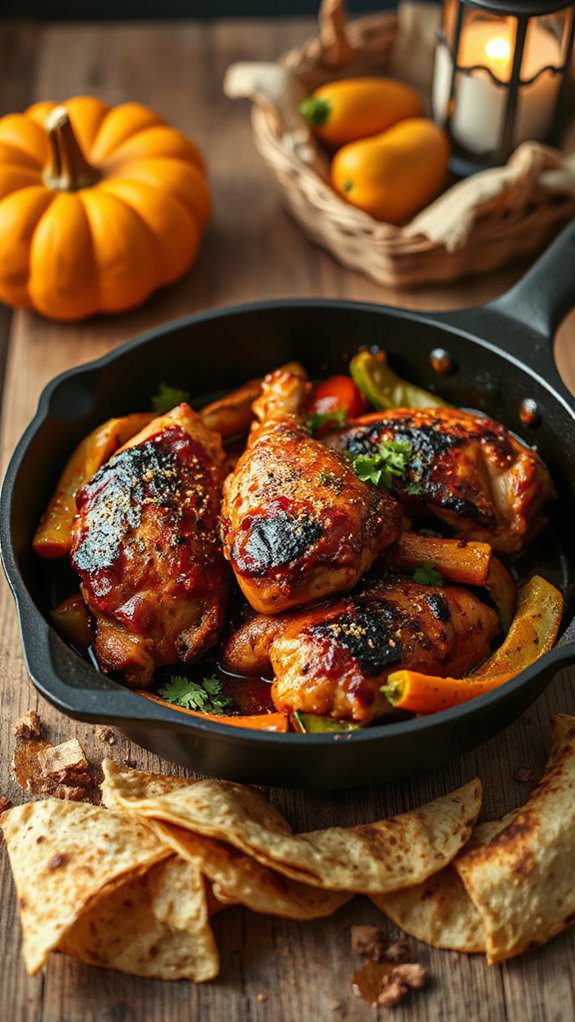 spicy braised chicken thighs spicy braised chicken thighs