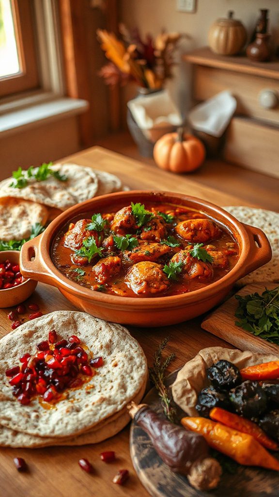 spicy chicken stew served spicy chicken stew served