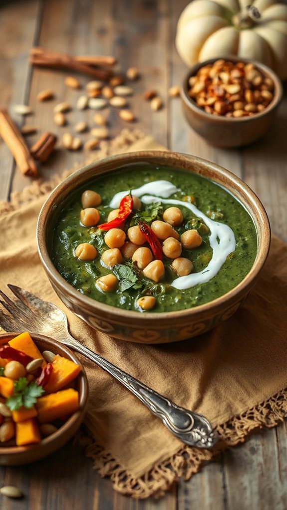 spicy chickpea spinach curry spicy chickpea spinach curry