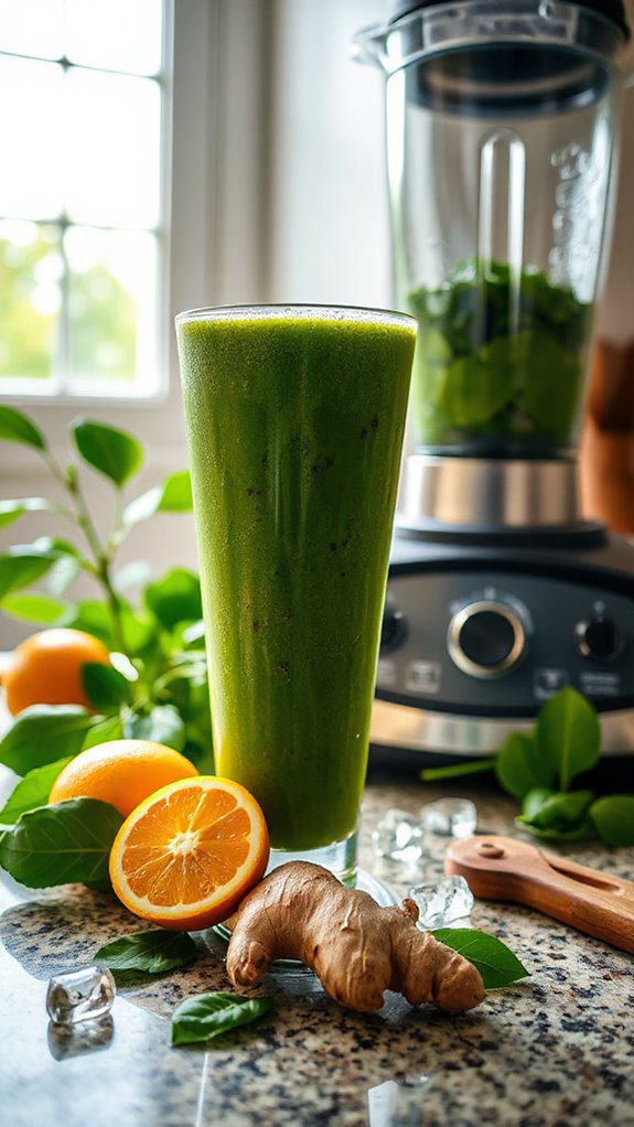 spicy ginger spinach smoothie