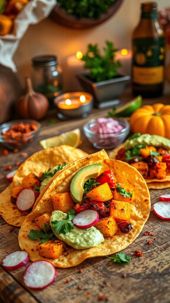 spicy roasted vegetable tacos spicy roasted vegetable tacos