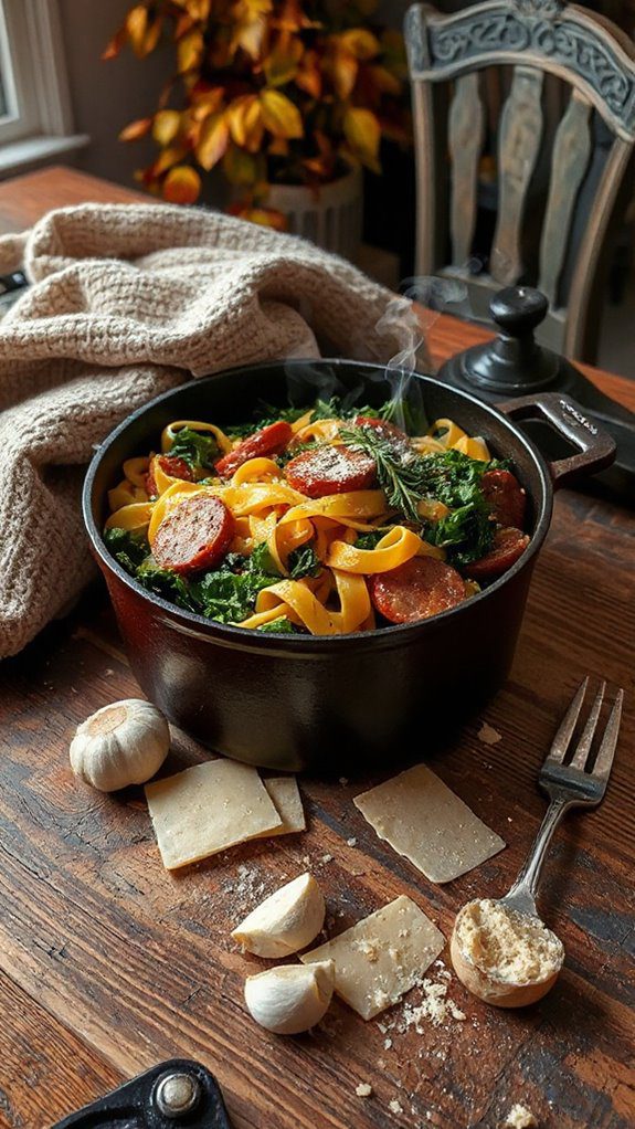 spicy sausage kale pasta recipe