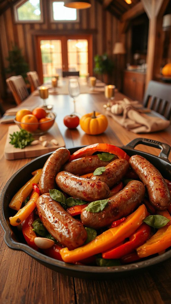 spicy sausage with peppers spicy sausage with peppers