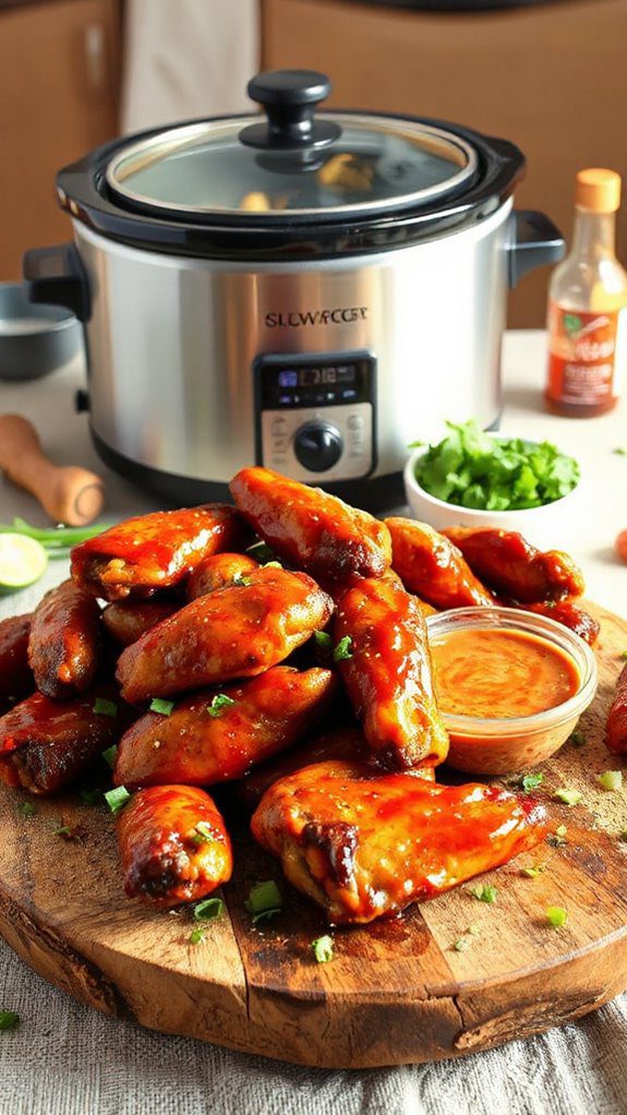 spicy slow cooked chicken wings
