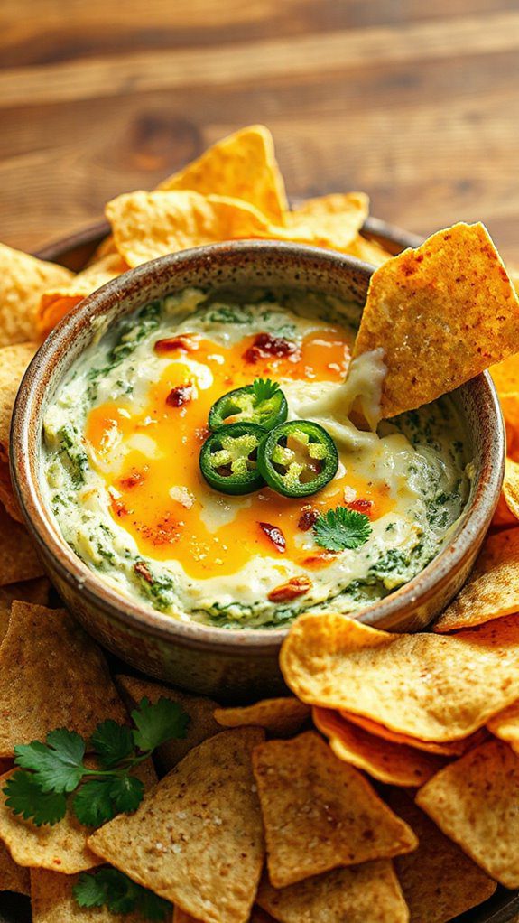 spicy spinach artichoke dip