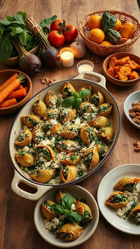 spinach and feta shells