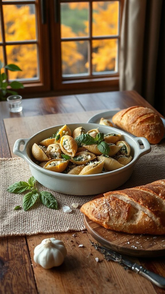 spinach and feta shells