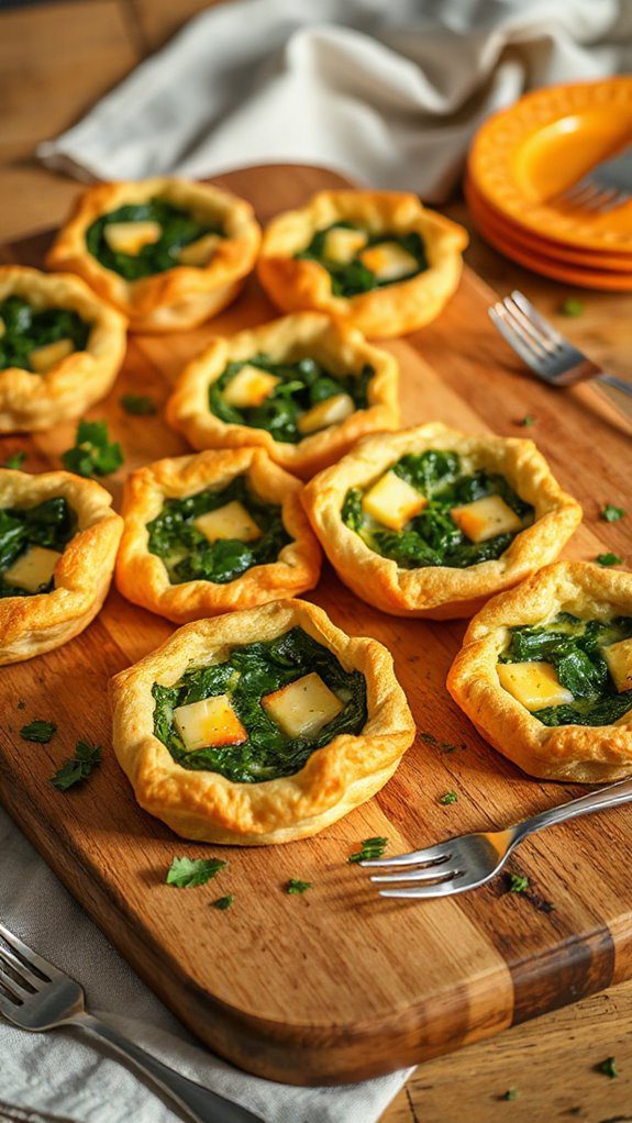 spinach cheese mini quiches