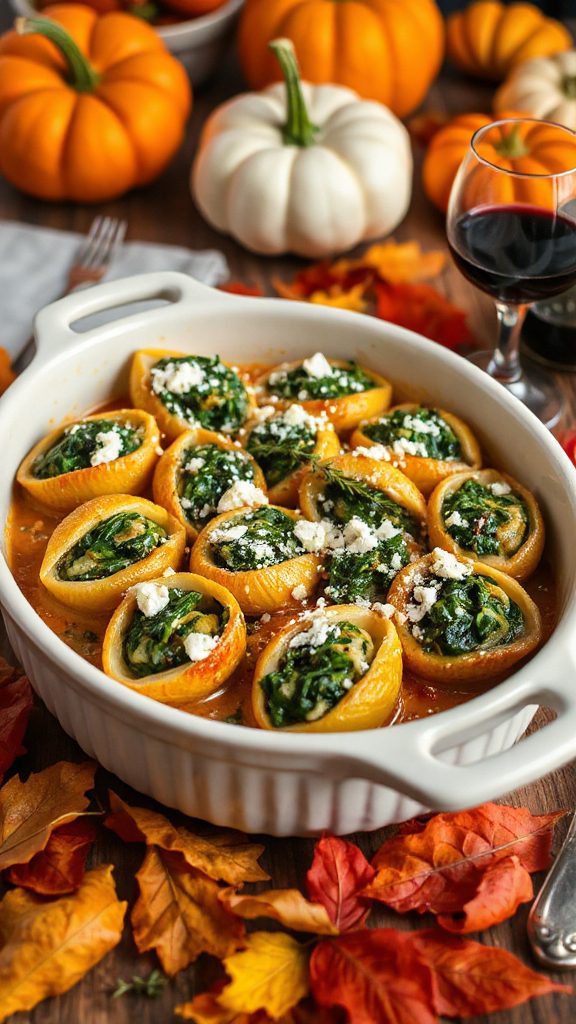 spinach feta stuffed shells spinach feta stuffed shells
