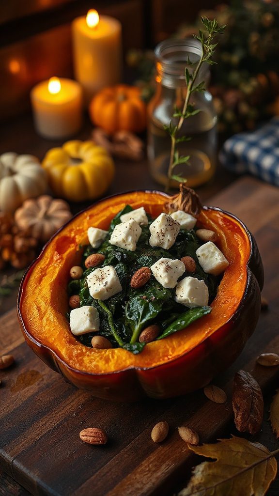 spinach feta stuffed squash