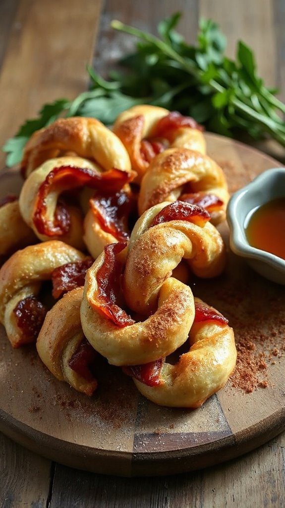 sweet and savory bacon twists