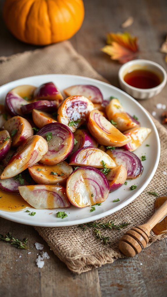 sweet and savory turnip dish