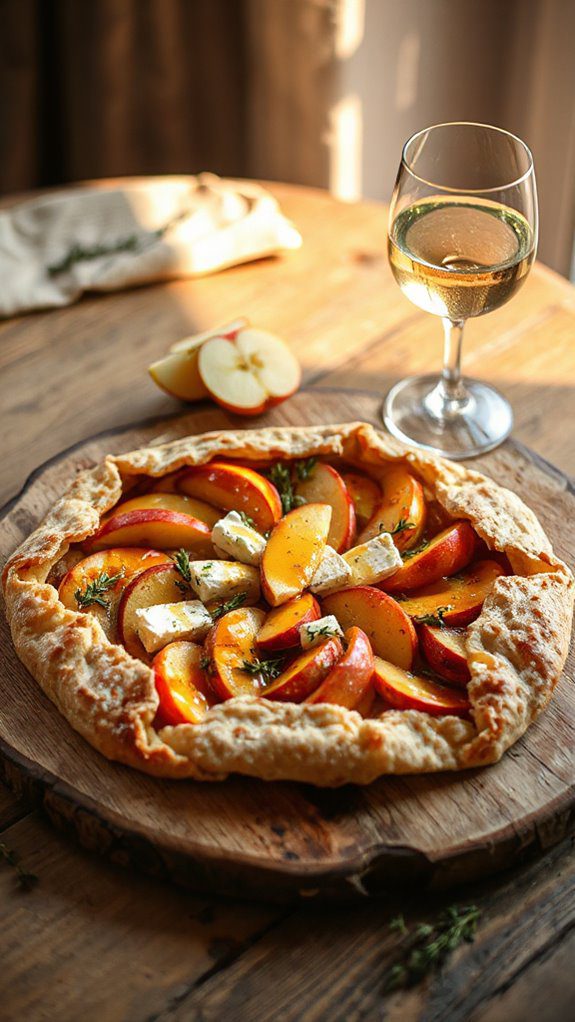 sweet apple and brie galette