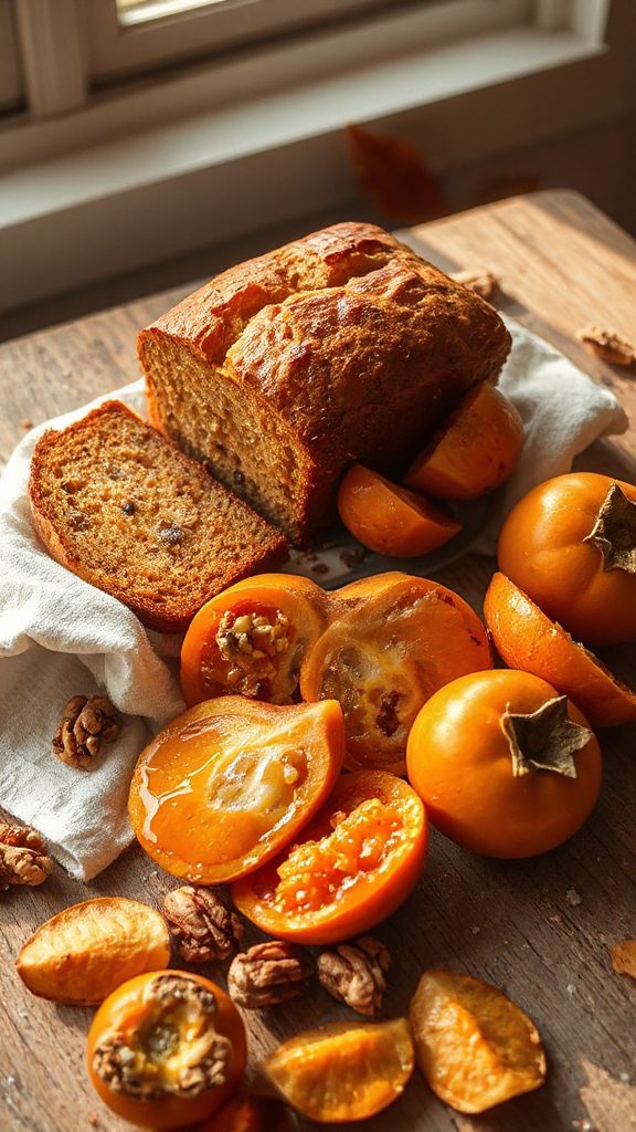 sweet autumnal persimmon loaf