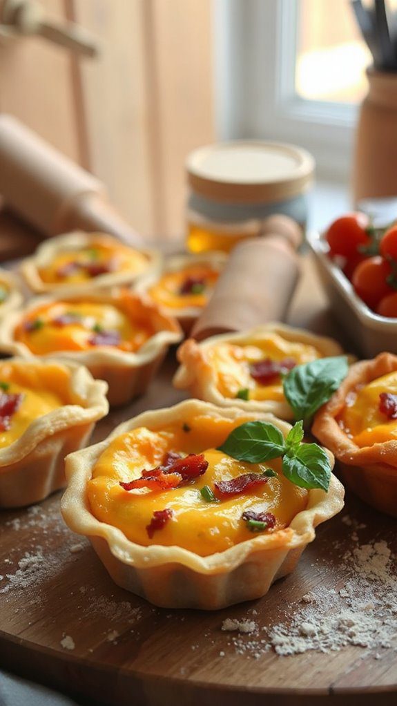 sweet potato bacon quiches