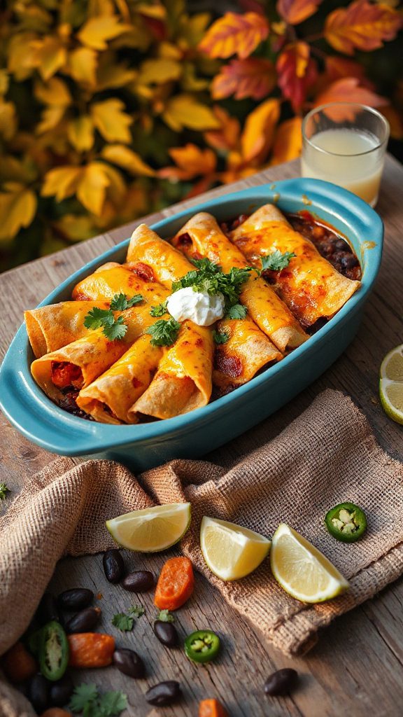 sweet potato black bean enchiladas