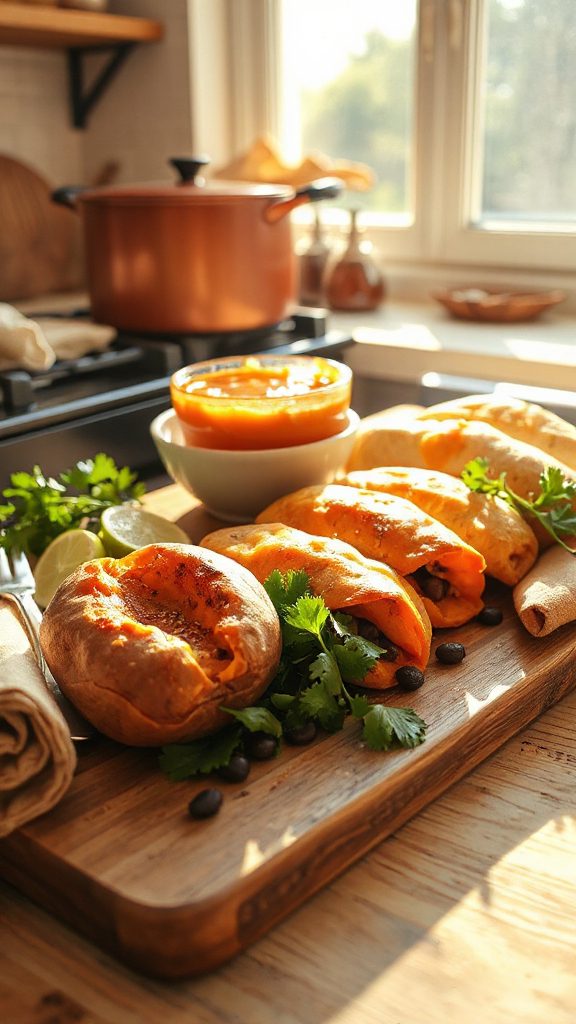 sweet potato black bean enchiladas